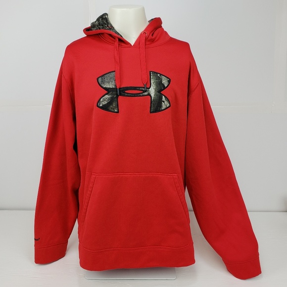 under armour storm hoodie red